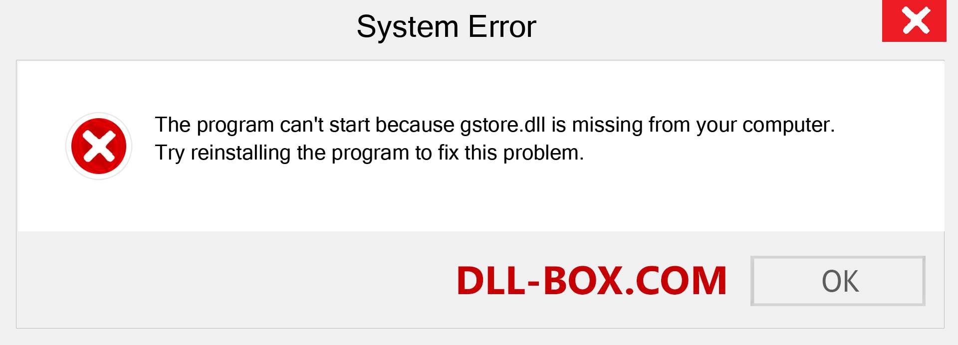  gstore.dll file is missing?. Download for Windows 7, 8, 10 - Fix  gstore dll Missing Error on Windows, photos, images