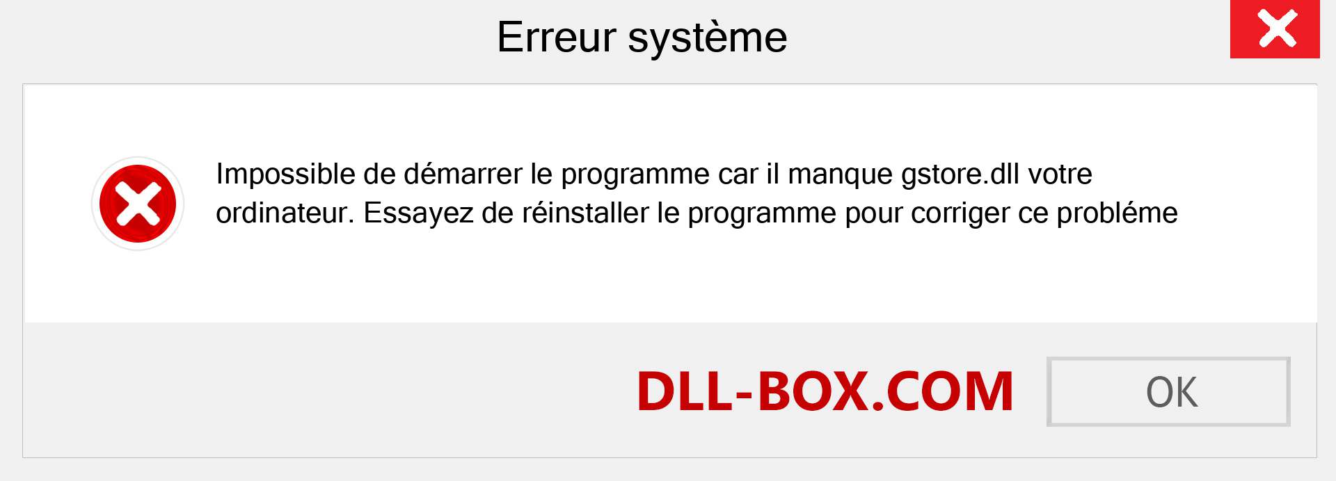 Le fichier gstore.dll est manquant ?. Télécharger pour Windows 7, 8, 10 - Correction de l'erreur manquante gstore dll sur Windows, photos, images